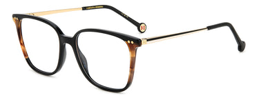 Designer Women Carolina Herrera Eyeglasses: HER 0165 - Black Havana- SpecSMART Eye Clinic (Diagonal View)